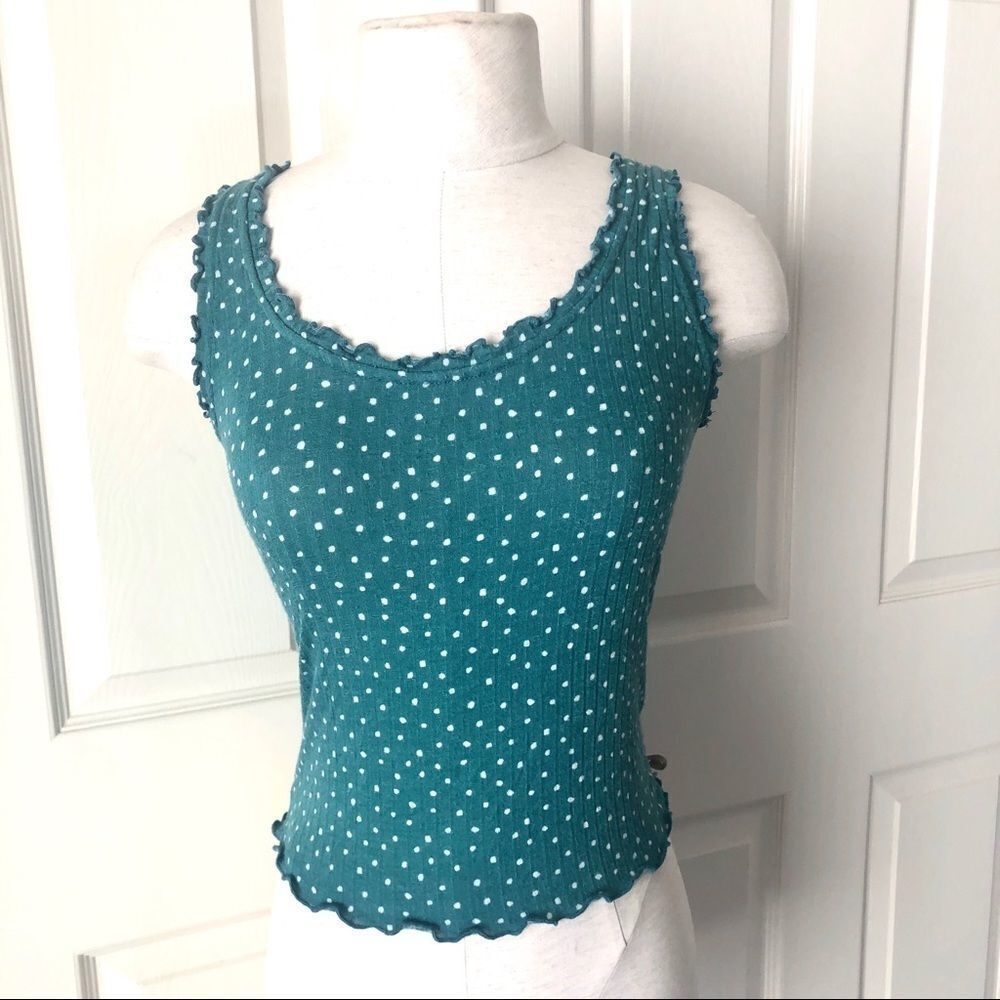 Out from Under August ribbed lettuce edged tank